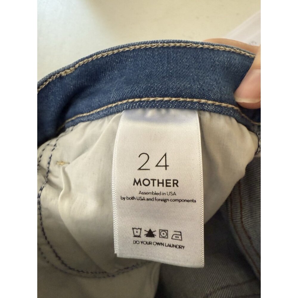 Mother Jeans Womens Size 24 The Super Stunner Ankle Button Fly Heart Pocket - Picture 4 of 5